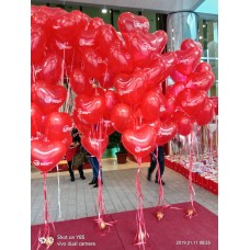 Printed Heart Shape Helium Balloon Bouquet